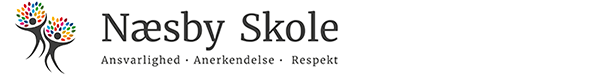 Logo for Næsby Skole, der har fokus på ansvarlighed, anerkendelse og respekt